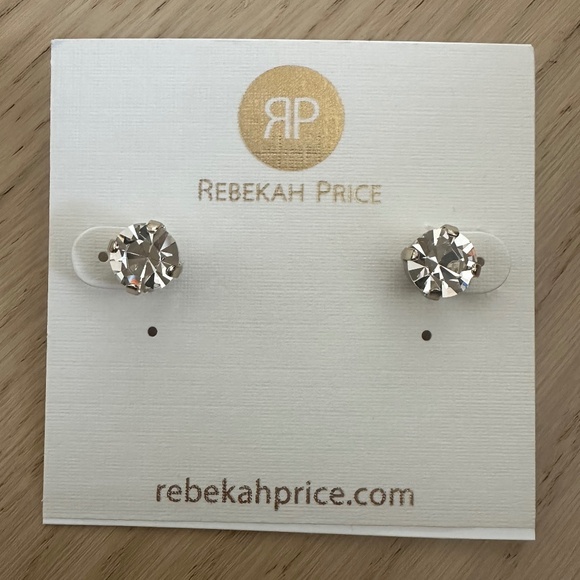 REBEKAH PRICE Crystal and Gold Earrings - 0.25 inches, Swarovski crystals - Picture 2 of 5